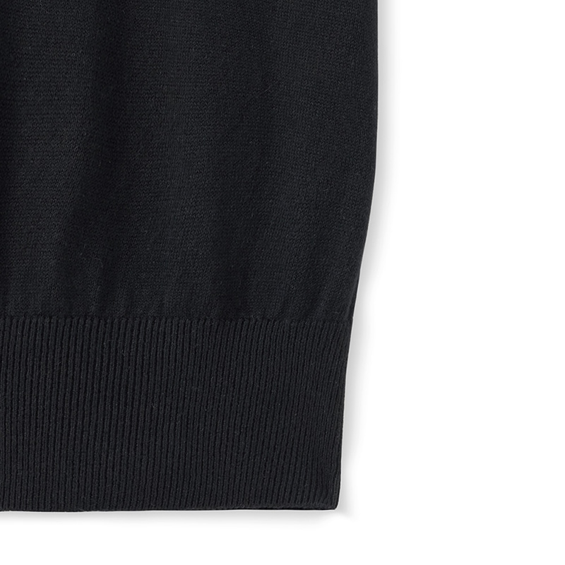 COLLAR HALF KNIT [BLACK]
