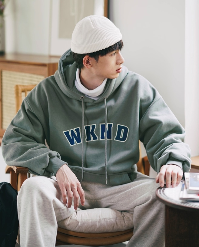 JEMUT] Cord overfit fleece hood パーカー