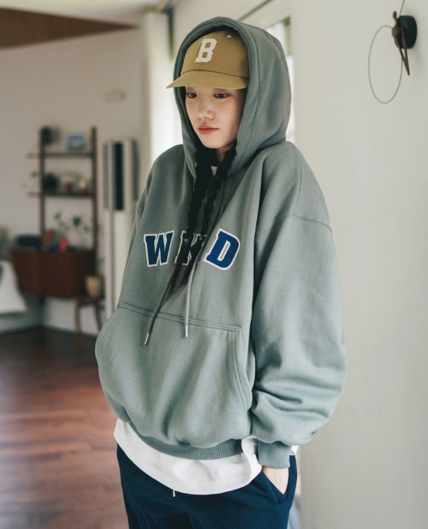 JEMUT] Cord overfit fleece hood パーカー