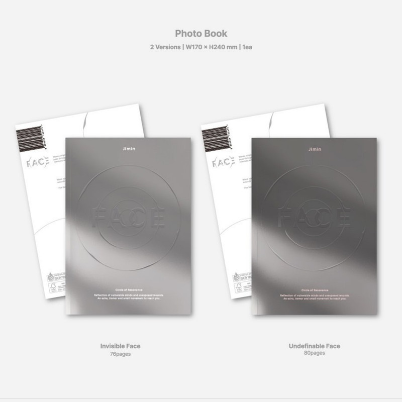 BTS JIMIN FACE CD 2形態セット JPFCカード付 BTS JIMIN FACE Japan FC Limited hologram Photo Card PC set