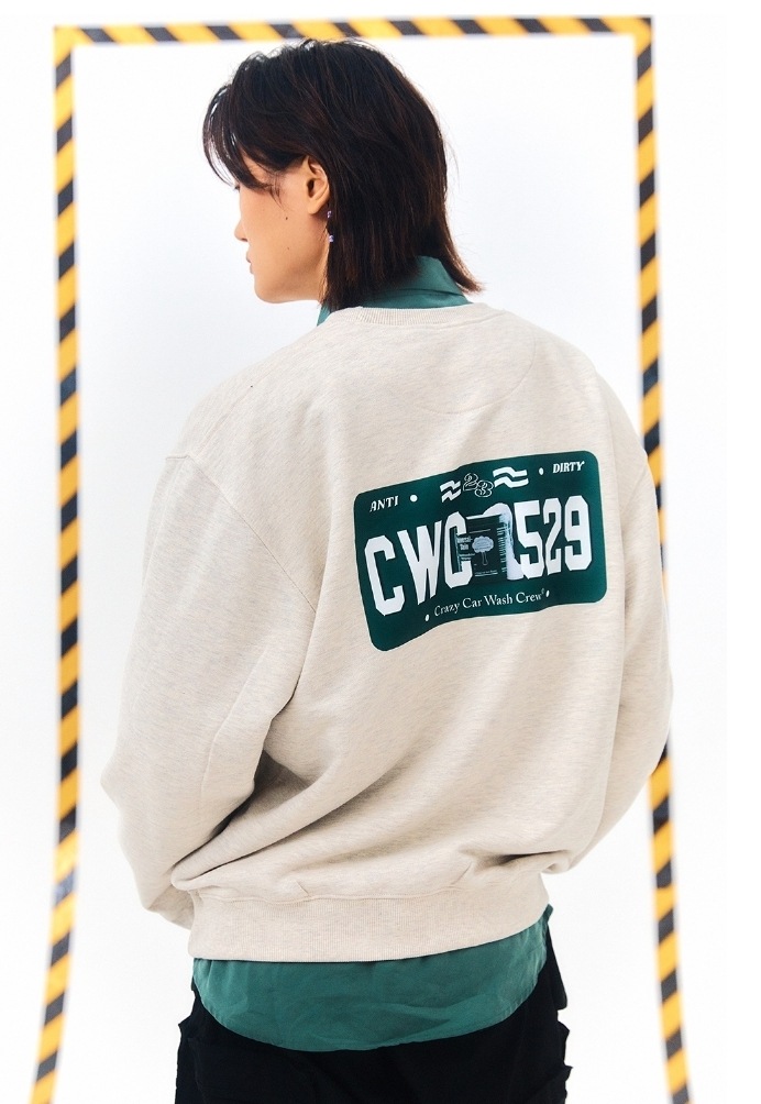 [Crazy Car Wash Crew] GREEN NUMBER PLATE SWEATSHIRTS