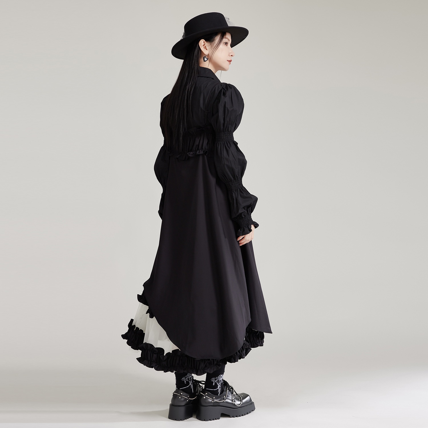 【J.Fashion】 ワンピースセット ブラウス+キャミワンピース チュールドッキング 秋 個性的なデザイン 関連商品は店で購入可能 メガ割 【J.Fashion】 ワンピースセット ブラウス+キャミワンピース チュールドッキング 秋 個性的なデザイン 関連商品は店で購入可能 メガ割