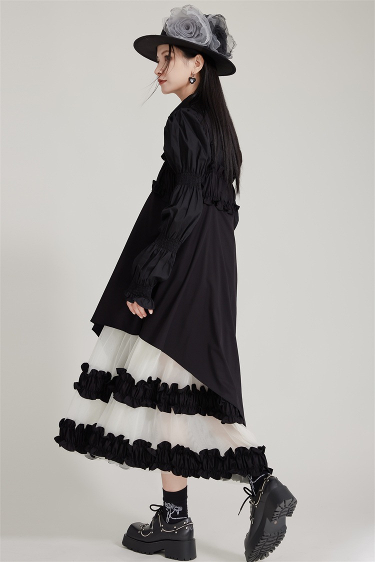 【J.Fashion】 ワンピースセット ブラウス+キャミワンピース チュールドッキング 秋 個性的なデザイン 関連商品は店で購入可能 メガ割 【J.Fashion】 ワンピースセット ブラウス+キャミワンピース チュールドッキング 秋 個性的なデザイン 関連商品は店で購入可能 メガ割