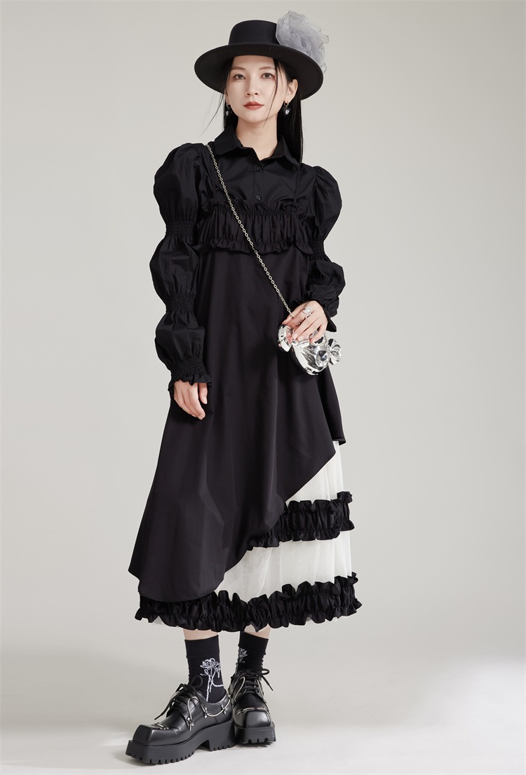 【J.Fashion】 ワンピースセット ブラウス+キャミワンピース チュールドッキング 秋 個性的なデザイン 関連商品は店で購入可能 メガ割 【J.Fashion】 ワンピースセット ブラウス+キャミワンピース チュールドッキング 秋 個性的なデザイン 関連商品は店で購入可能 メガ割