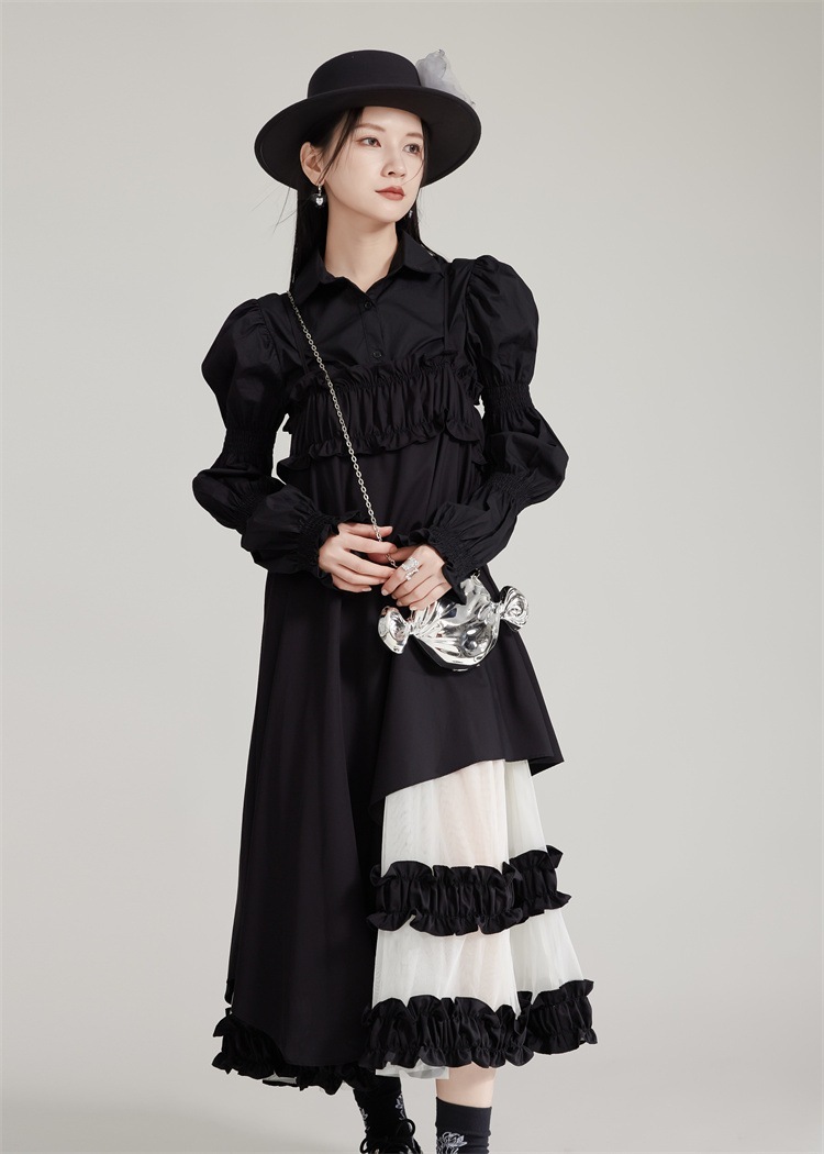 【J.Fashion】 ワンピースセット ブラウス+キャミワンピース チュールドッキング 秋 個性的なデザイン 関連商品は店で購入可能 メガ割 【J.Fashion】 ワンピースセット ブラウス+キャミワンピース チュールドッキング 秋 個性的なデザイン 関連商品は店で購入可能 メガ割