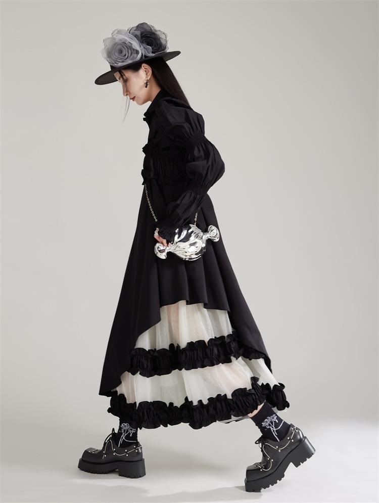 【J.Fashion】 ワンピースセット ブラウス+キャミワンピース チュールドッキング 秋 個性的なデザイン 関連商品は店で購入可能 メガ割 【J.Fashion】 ワンピースセット ブラウス+キャミワンピース チュールドッキング 秋 個性的なデザイン 関連商品は店で購入可能 メガ割