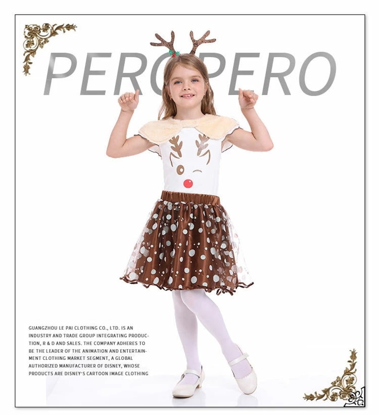 クリスマス ハロウィーン 衣装 子供セット コスプレ ドレス 鹿 トナカイ コスチューム キッズ ワンピース クリスマス衣装 女の子 プリンセス 可愛い 仮装 姫様 クリスマス 学園祭 イベント