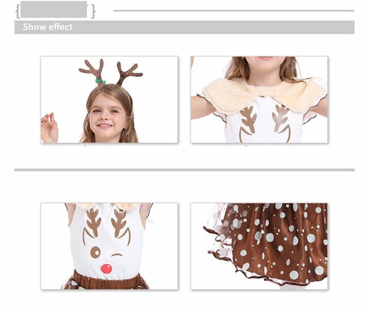 クリスマス ハロウィーン 衣装 子供セット コスプレ ドレス 鹿 トナカイ コスチューム キッズ ワンピース クリスマス衣装 女の子 プリンセス 可愛い 仮装 姫様 クリスマス 学園祭 イベント