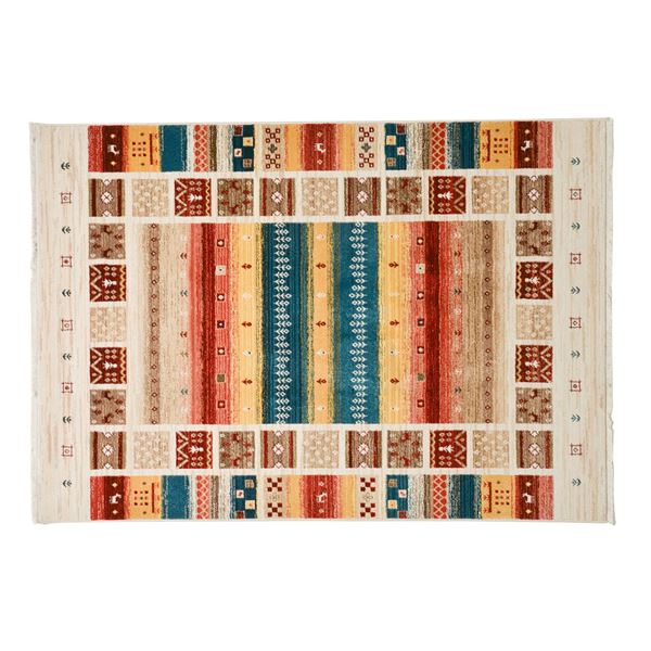 トルコ製 ラグマット/絨毯 約70125cm 長方形 折りたたみ可 RAKKAS ヴィフ リビング ダイニング トルコ製 ラグマット/絨毯 約70125cm 長方形 折りたたみ可 RAKKAS ヴィフ リビング ダイニング