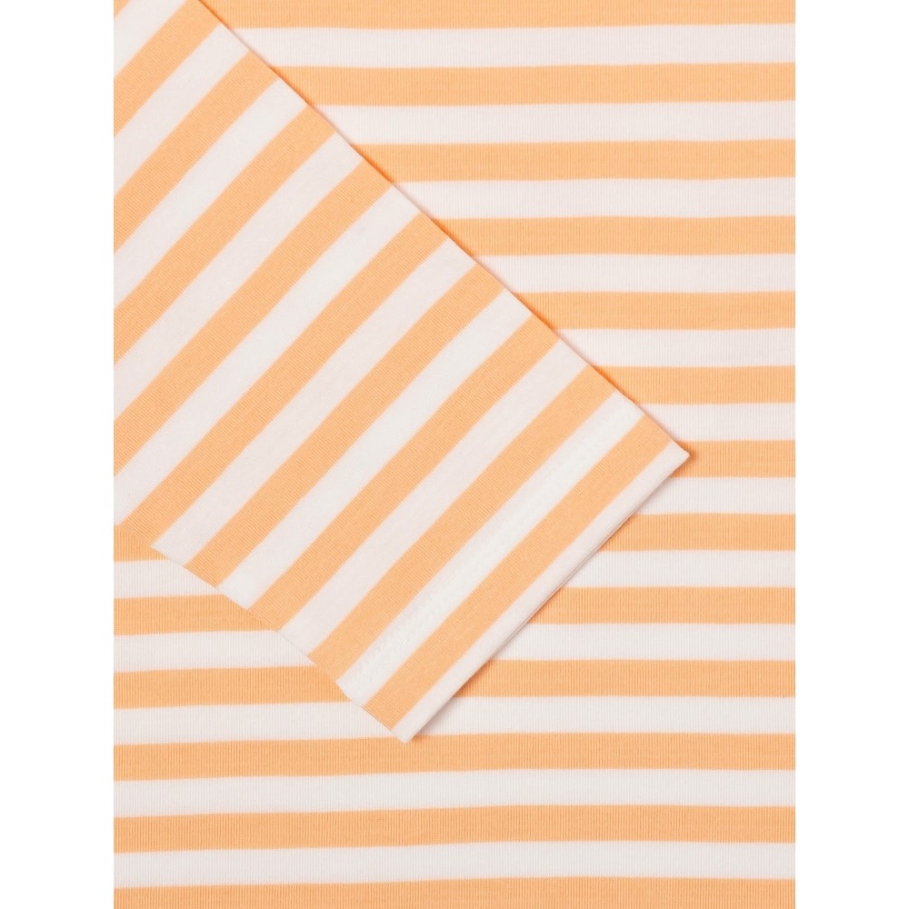 ラコステ女性用ストライプロングスリーブ T シャツ TF921E-54G IXY Q2NTF921E-54GIXY