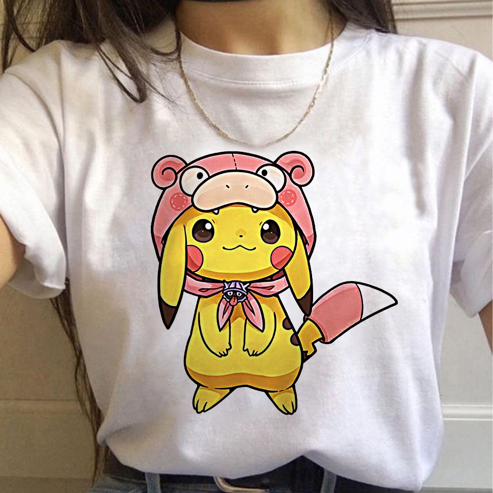 21ファッション夏ポケモンtシャツピカチュウフシギダネ漫画かわいいアニメ絵画の印刷の女性カジュア 50 Off