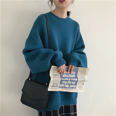 今季トレンド ニット プルオーバー ゆったり オーバーサイズ ラウンドネック ドロップショルダー カジュアル フェミニン シンプル I0792 今季トレンド ニット プルオーバー ゆったり オーバーサイズ ラウンドネック ドロップショルダー カジュアル フェミニン シンプル I0792