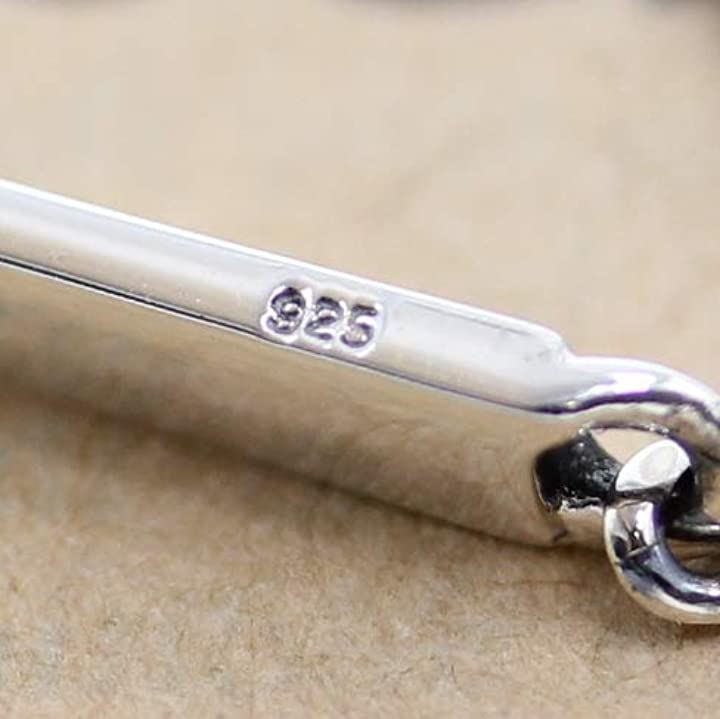 メンズ アンクレット スターリング シルバー 925 チェーン スティック ミサンガ 男女兼用( シルバー)