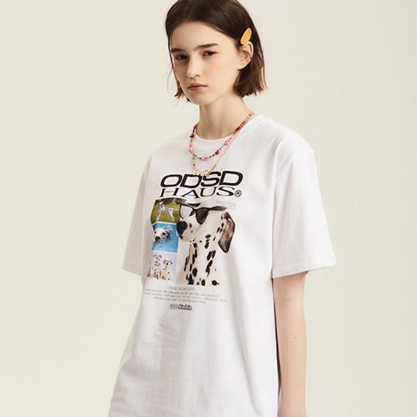 [LE SSERAFIM ユンジン 着用] DALMATIAN MEMRIES T-SHIRT 半袖 Tシャツ 韓国 アイドル オーバーサイズ  レディース