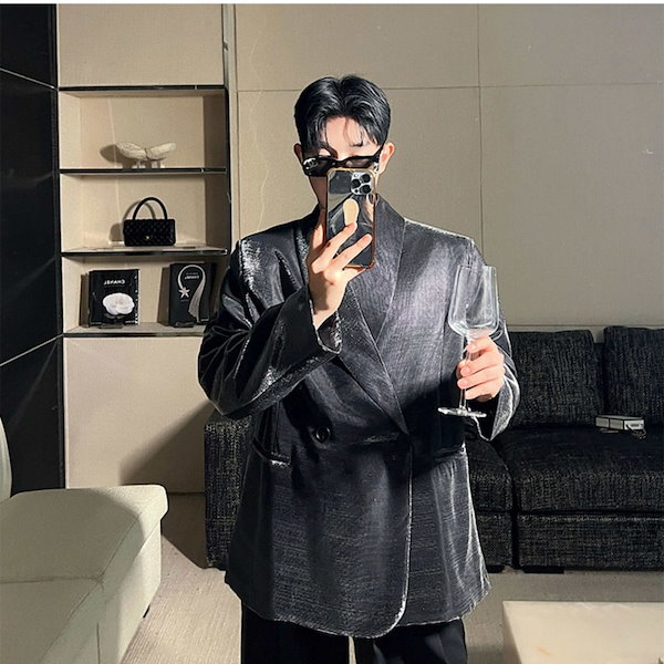 Qoo10] ブレザー メンズ スーツ キラキラ テー