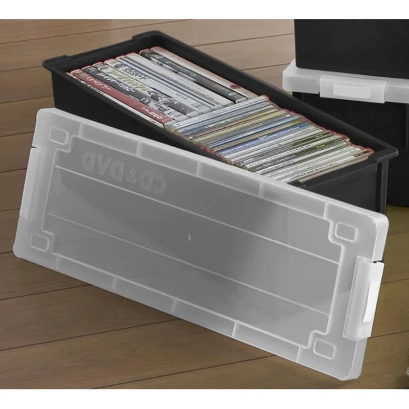 CDケース DVDケース 収納ケース フタ付き プラスチック 同色 6個組 おしゃれ ブラック CDケース DVDケース 収納ケース フタ付き プラスチック 同色 6個組 おしゃれ ブラック