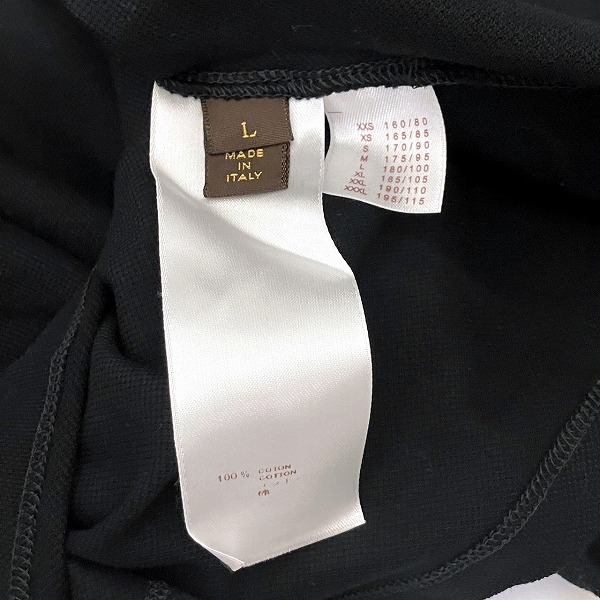 ルイヴィトン ブラック Lサイズ HAJR32JEA LVロゴ ポロシャツ 【中古】 ルイヴィトン ブラック Lサイズ HAJR32JEA LVロゴ ポロシャツ 【中古】
