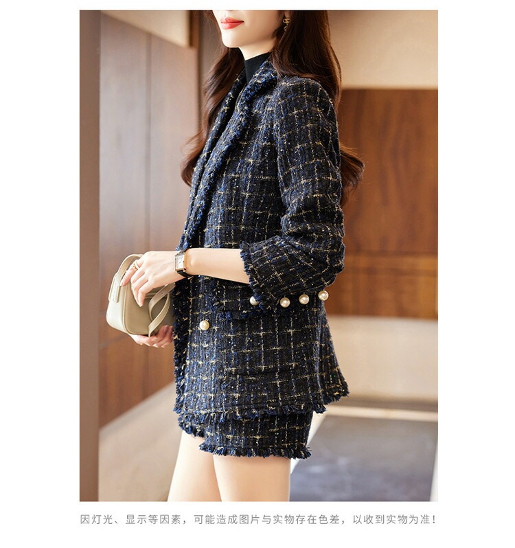 西装 外套 秋冬 女性 気質 名媛 おしゃれ 減齢 スーツセット