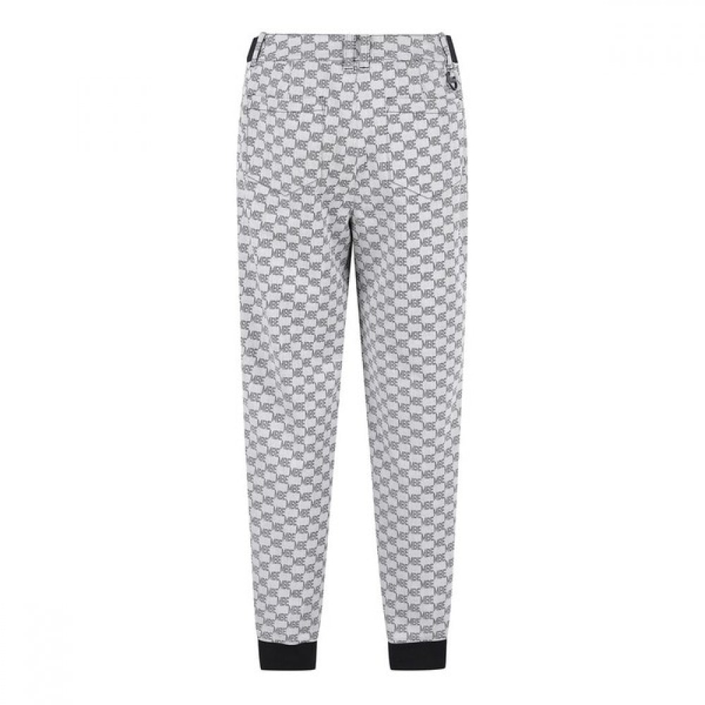 [マスターバニー] レディースロゴジャカード柄ジョガーパンツ