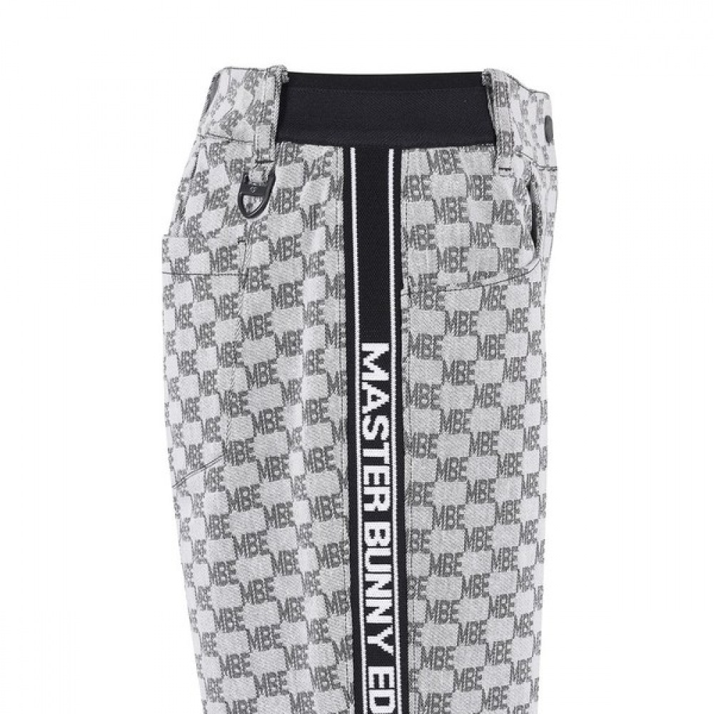 [マスターバニー] レディースロゴジャカード柄ジョガーパンツ