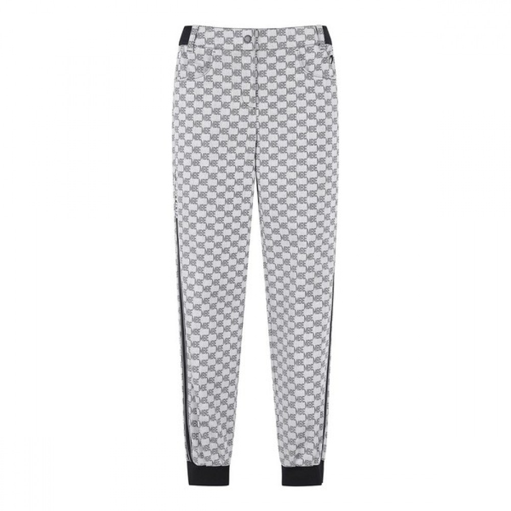 [マスターバニー] レディースロゴジャカード柄ジョガーパンツ