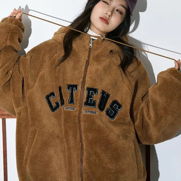 リバーシブル ボア ジャケット レディース 韓国 ファッション ロゴ アウター 2way ボア ナイロン ジャケット リバーシブル ボア ジャケット レディース 韓国 ファッション ロゴ アウター 2way ボア ナイロン ジャケット