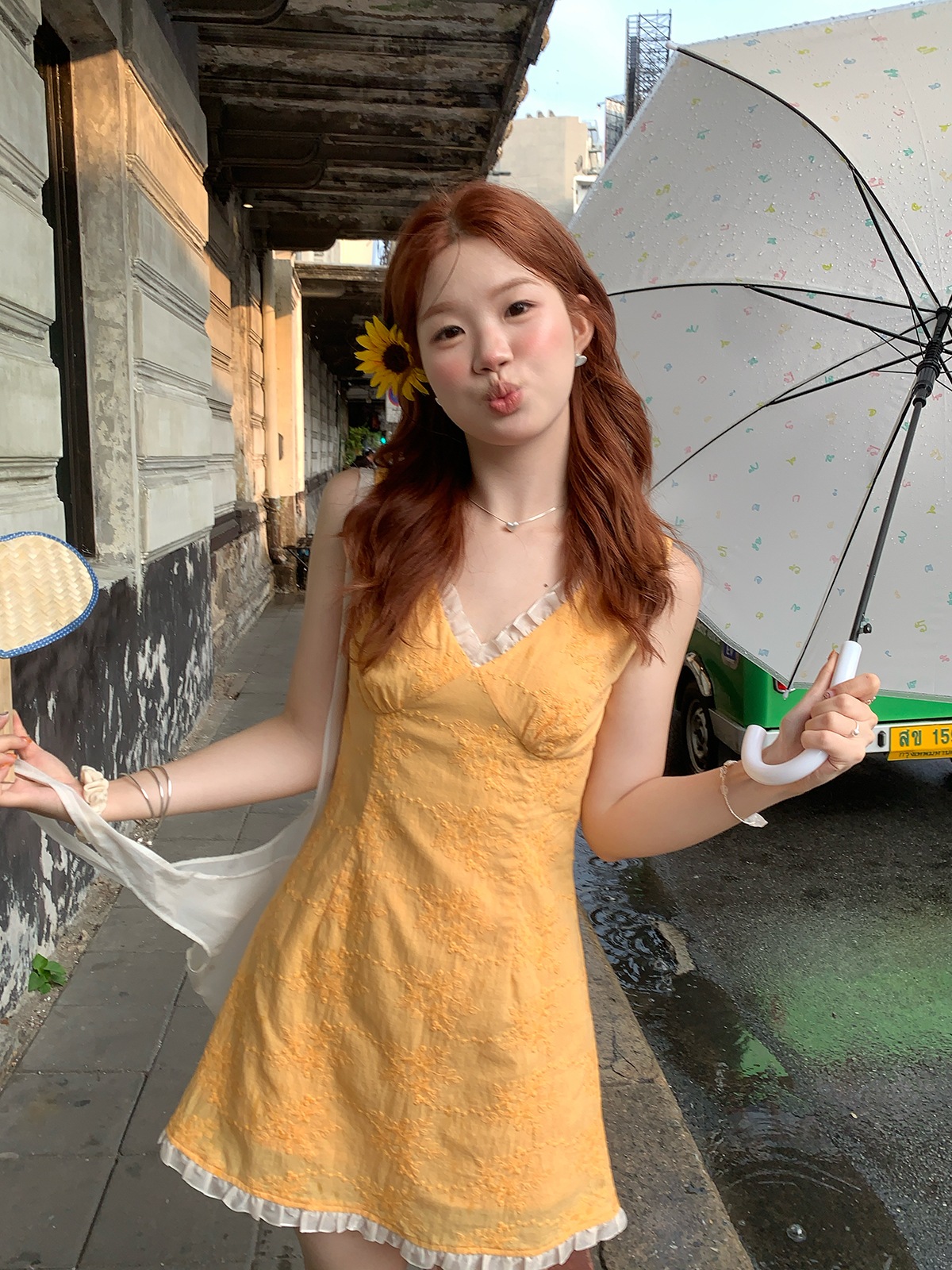 2025夏季限定 韓国系 ワンピース やさしい かわいい せっけいかんかく ロングスカート