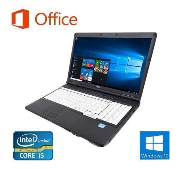 サポート付きA561 富士通 Windows10 PC Office2019 次世代Core i5 SSD:512GB メモリー:8GB & ゲーミングマウス ロジクール G300sセット