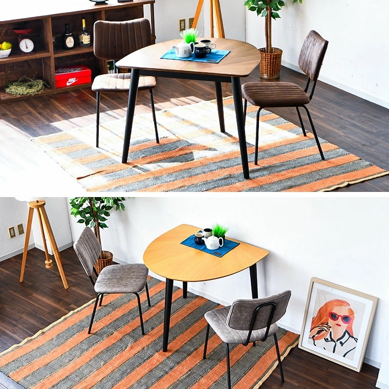 カフェテーブルセット カフェテーブル ダイニングテーブルセット ダイニングテーブル 半円テーブル 90 壁付け 丸 矢張り 3点セット 2人 ダイニングテーブル チェア カフェテーブル 2人掛け