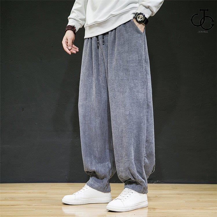 【急速出荷】ワイドパンツ メンズ 無地 サルエルパンツ コーデュロイ ロングパンツ イージーパンツ ゆったり 大きいサイズ カジュアル 父の日 2024