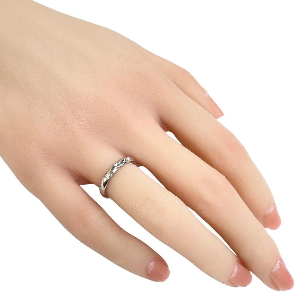 ティファニー ドッツ リング 指輪 7.5号 Pt950プラチナ ダイヤモンド TIFFANY&Co. 中古 美品