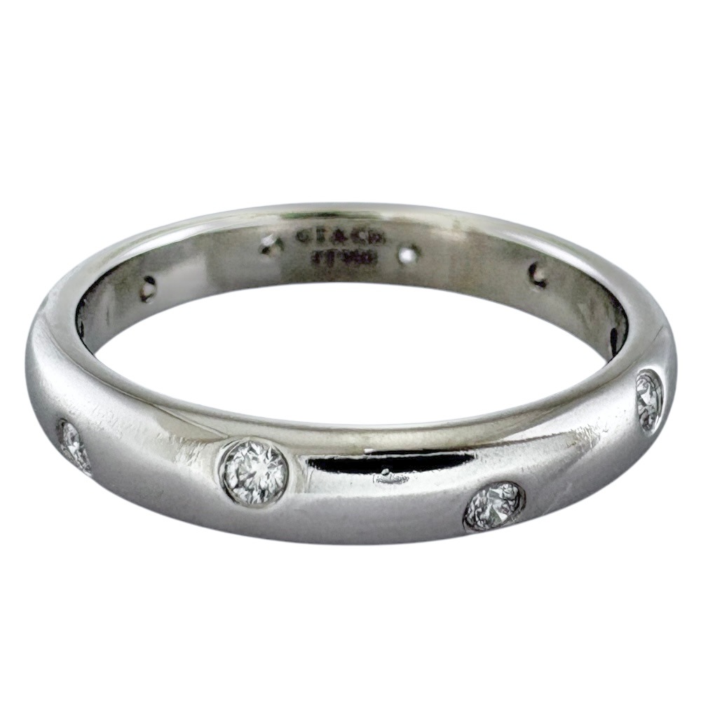 ティファニー ドッツ リング 指輪 7.5号 Pt950プラチナ ダイヤモンド TIFFANY&Co. 中古 美品