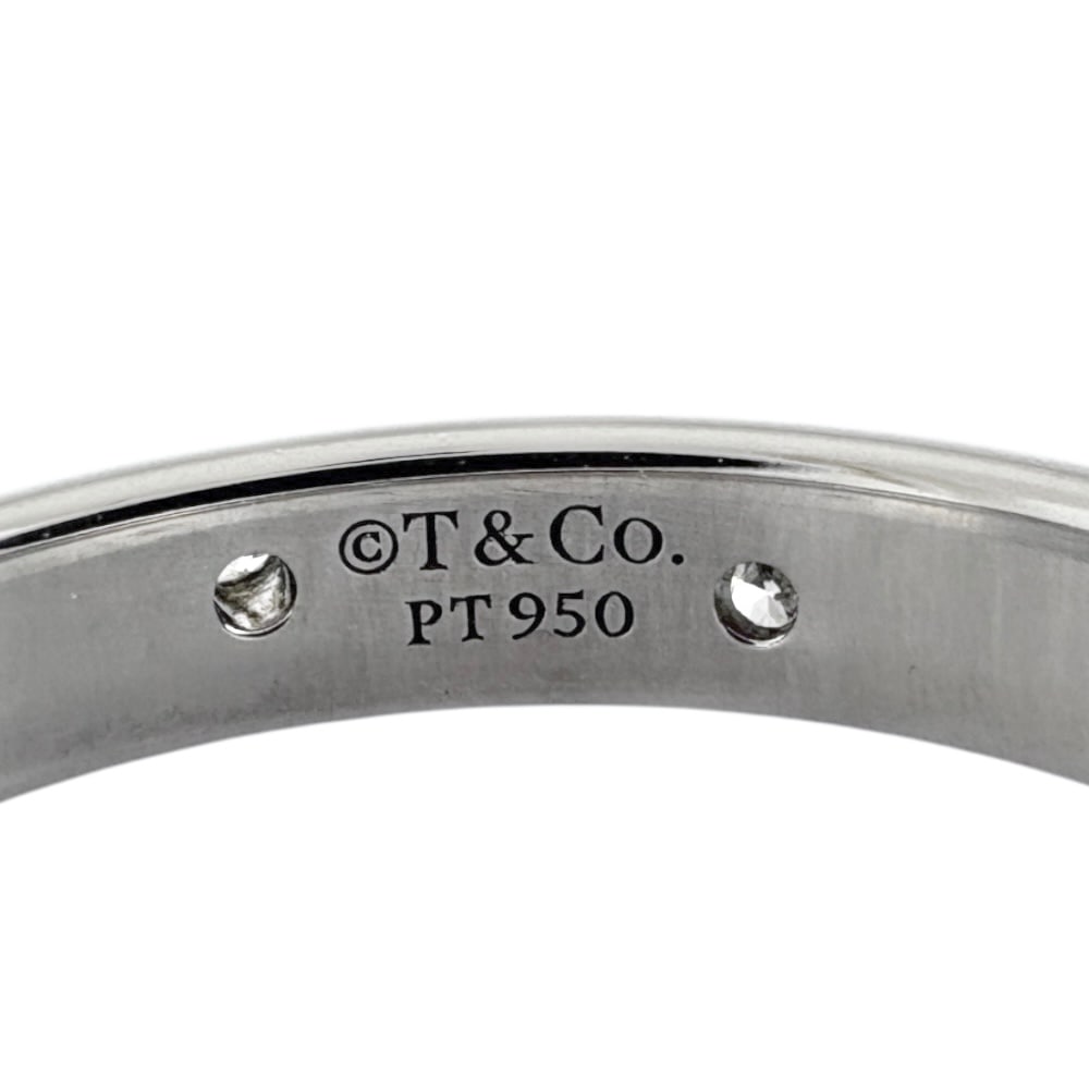 ティファニー ドッツ リング 指輪 7.5号 Pt950プラチナ ダイヤモンド TIFFANY&Co. 中古 美品