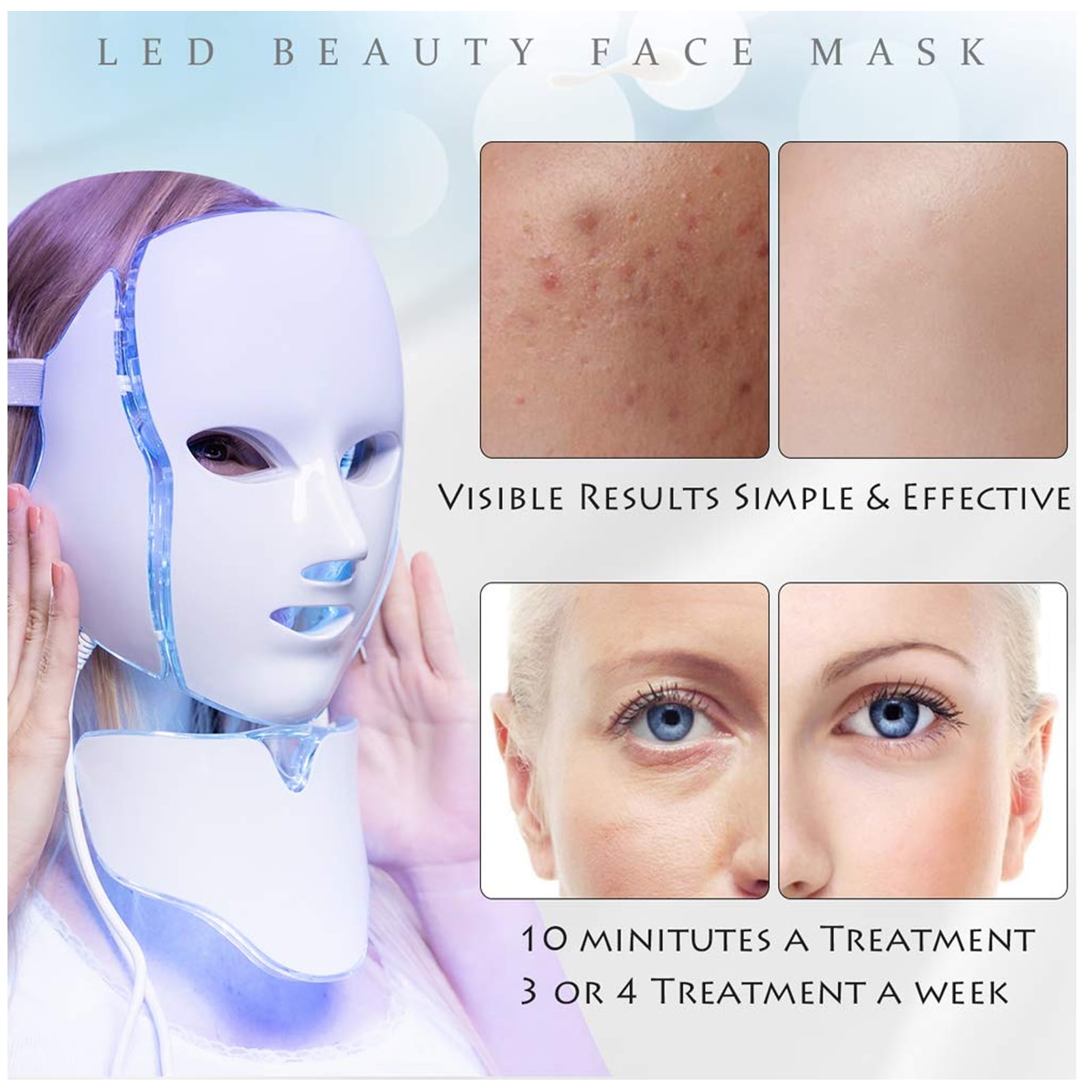 7色LEDフェイスマスク光療法顔用赤色光療法自宅でできるLEDフェイスマスク光療法 7色LEDフェイスマスク光療法顔用赤色光療法自宅でできるLEDフェイスマスク光療法