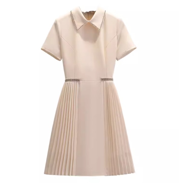 レディース ワンピース プルオーバー ミモレ 半袖 襟付き フェミニン プリーツ ウエストマーク ファスナー 切り替えデザイン ビーズ 大人可愛い きれいめ 上品 おしゃれ レトロ ガーリー 個性的 レディース ワンピース プルオーバー ミモレ 半袖 襟付き フェミニン プリーツ ウエストマーク ファスナー 切り替えデザイン ビーズ 大人可愛い きれいめ 上品 おしゃれ レトロ ガーリー 個性的