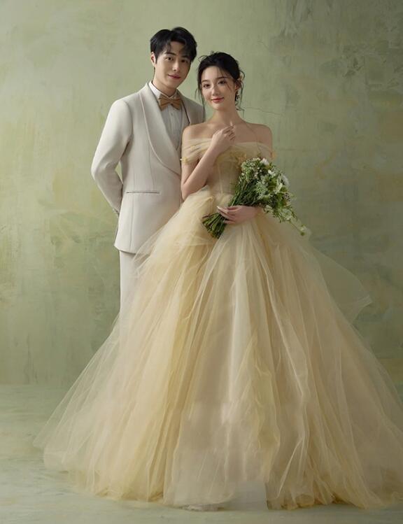 ウェディングドレス フォトウェディング撮影 可愛い 結婚式ドレス きれいめ カラードレス 花嫁ドレス 前撮りドレス 後撮り 旅行 高級感 ロング ワンピース パーティードレス お姫様 成人式ドレス コ