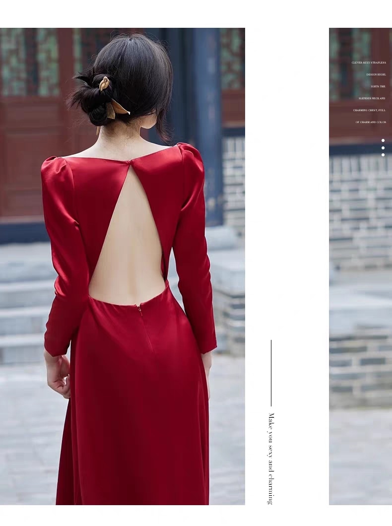 ウェディングドレス長袖のドレスタキシード フレンチドレス 二次会 花嫁 结婚式 露背 海外挙式 お呼ばれドレス フォト 披露宴Aライン ウェディングドレス長袖のドレスタキシード フレンチドレス 二次会 花嫁 结婚式 露背 海外挙式 お呼ばれドレス フォト 披露宴Aライン