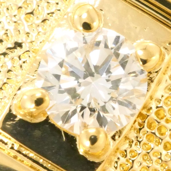 K18 18金 YG リング 指輪 18号 ダイヤ 0.11 カード鑑別書 ジュエリー 中古 K18 18金 YG リング 指輪 18号 ダイヤ 0.11 カード鑑別書 ジュエリー 中古