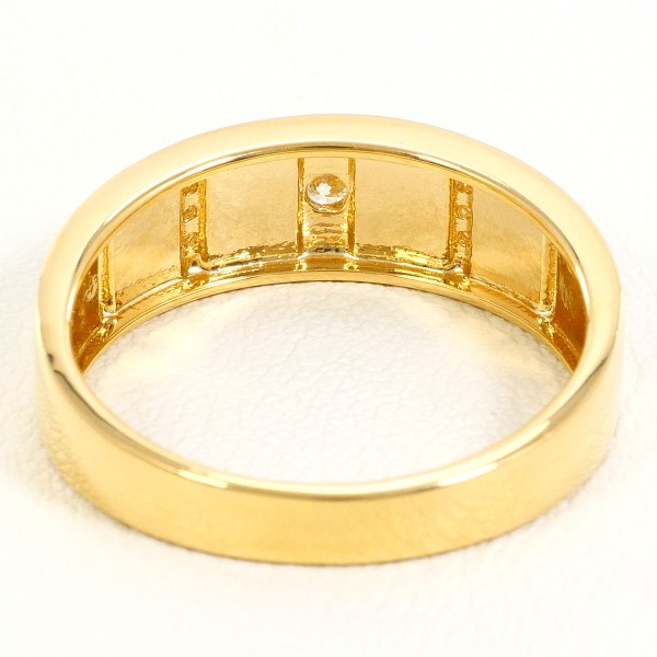 K18 18金 YG リング 指輪 18号 ダイヤ 0.11 カード鑑別書 ジュエリー 中古 K18 18金 YG リング 指輪 18号 ダイヤ 0.11 カード鑑別書 ジュエリー 中古