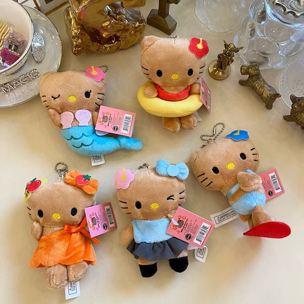 サンリオ　ハローキティ　浴衣　日焼け　ぬいぐるみ　キーホルダー sk-san-kt01-08.jpg