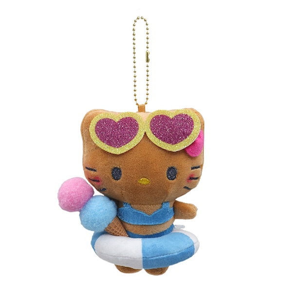 サンリオ　ハローキティ　浴衣　日焼け　ぬいぐるみ　キーホルダー Qoo10] サンリオ 【限定ギフト】日焼けキティ キティ キテ