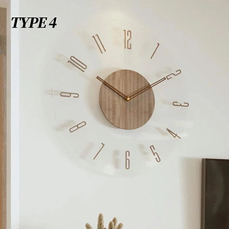 4月の新品掛け時計 木製 おしゃれ 壁掛け時計 シンプル 軽量 30cm35cm レディース メンズ 薄型 北欧 ファッション アート デザイン 雰囲気 連続秒針 寝室 リビング 静音