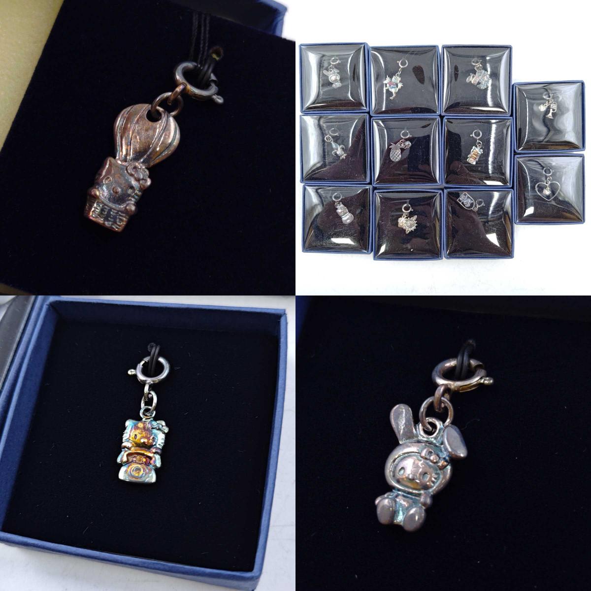 【中古・未使用品】[79点セット] ハローキティ ディアゴスティーニ 925 シルバー コレクション アクセサリー チャーム