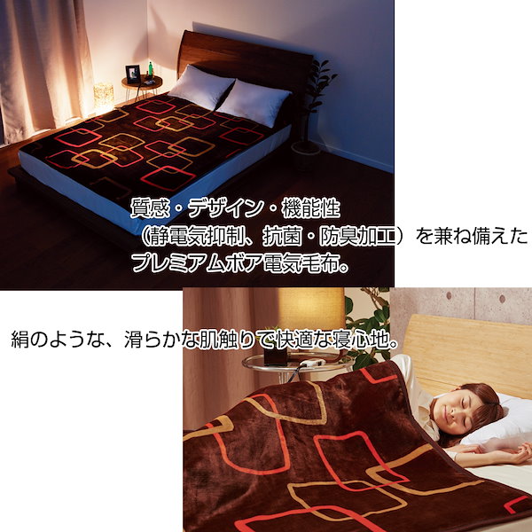 Qoo10] 椙山紡織 電気掛敷毛布 190-140cm ダブル