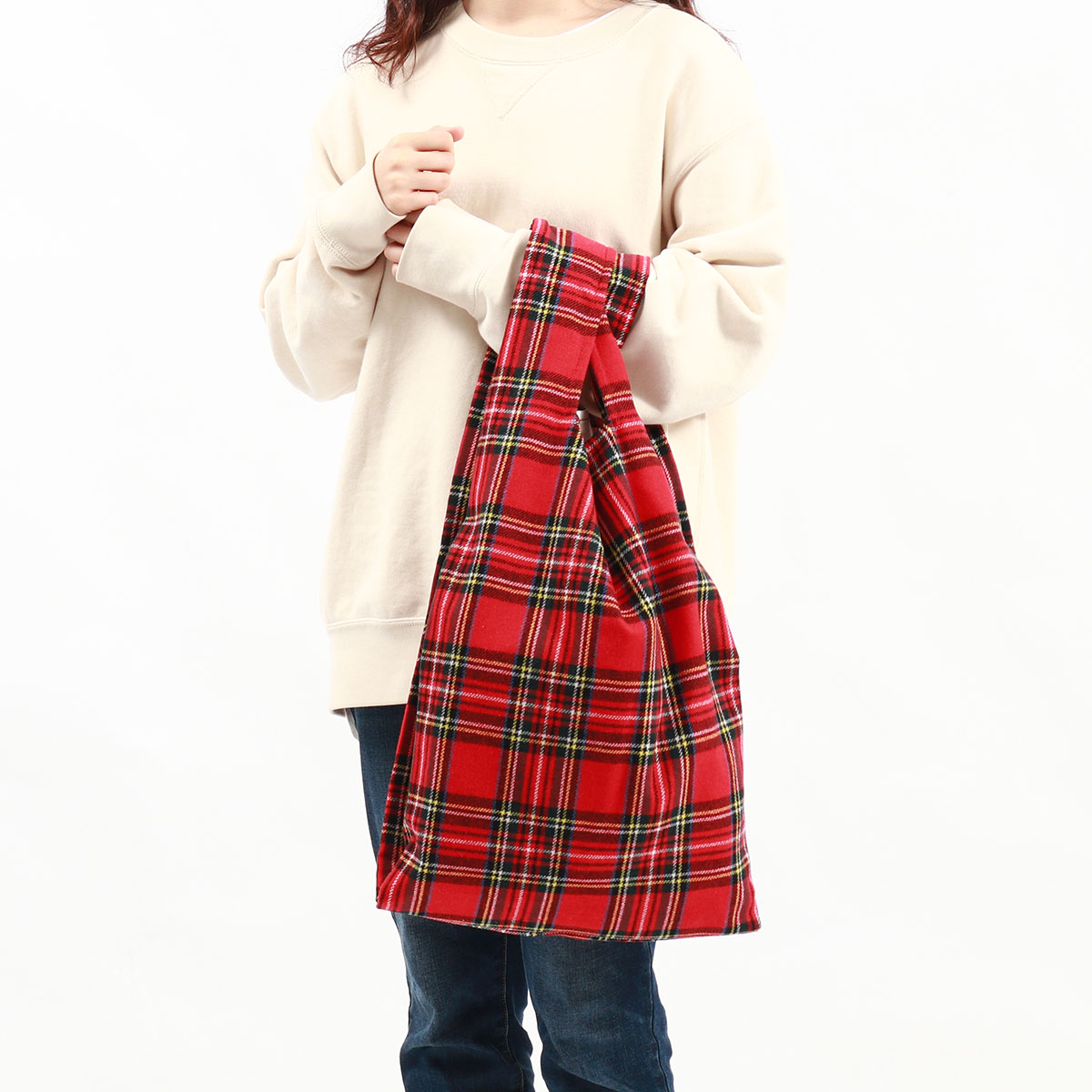 トートバッグ 大きめ 大容量 A4 B4 縦型 軽量 軽い 通学 旅行 トート バッグ エコバッグ 折りたたみ TARTAN CHECK ECOBAG M MC1391 トートバッグ 大きめ 大容量 A4 B4 縦型 軽量 軽い 通学 旅行 トート バッグ エコバッグ 折りたたみ TARTAN CHECK ECOBAG M MC1391