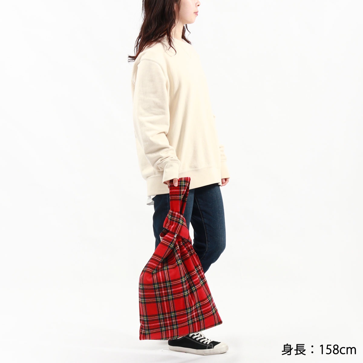 トートバッグ 大きめ 大容量 A4 B4 縦型 軽量 軽い 通学 旅行 トート バッグ エコバッグ 折りたたみ TARTAN CHECK ECOBAG M MC1391 トートバッグ 大きめ 大容量 A4 B4 縦型 軽量 軽い 通学 旅行 トート バッグ エコバッグ 折りたたみ TARTAN CHECK ECOBAG M MC1391