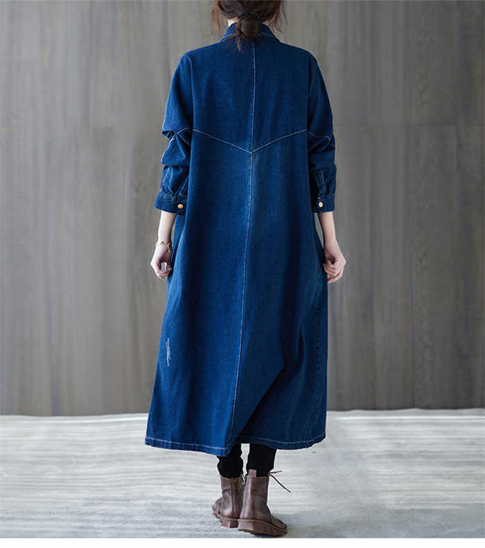 ワンピース レディース 春 秋 ロング ワンピース ロングワンピース 長袖 ワンピ デニムワンピース デニム ワンピース 無地 aライン Ａライン 体型カバー ゆったり ゆるっとワンピース シンプル