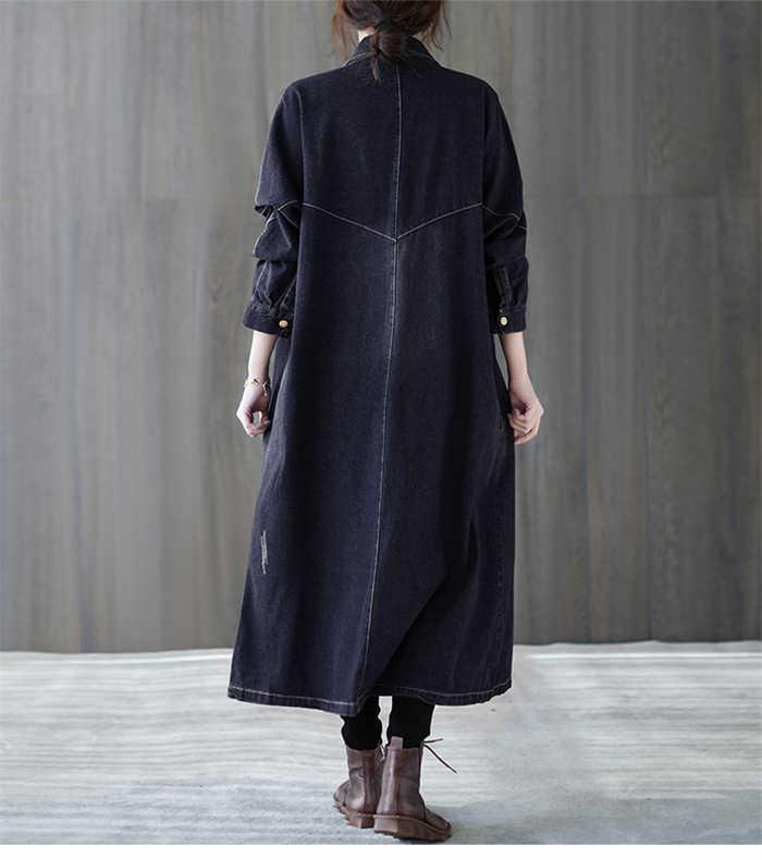 ワンピース レディース 春 秋 ロング ワンピース ロングワンピース 長袖 ワンピ デニムワンピース デニム ワンピース 無地 aライン Ａライン 体型カバー ゆったり ゆるっとワンピース シンプル