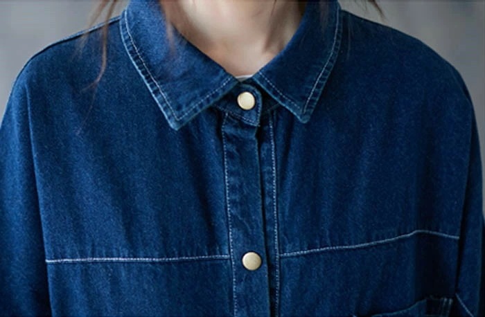 ワンピース レディース 春 秋 ロング ワンピース ロングワンピース 長袖 ワンピ デニムワンピース デニム ワンピース 無地 aライン Ａライン 体型カバー ゆったり ゆるっとワンピース シンプル