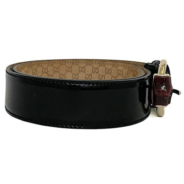 Qoo10] GUCCI グッチ ベルト ブラック ベージュ ゴー